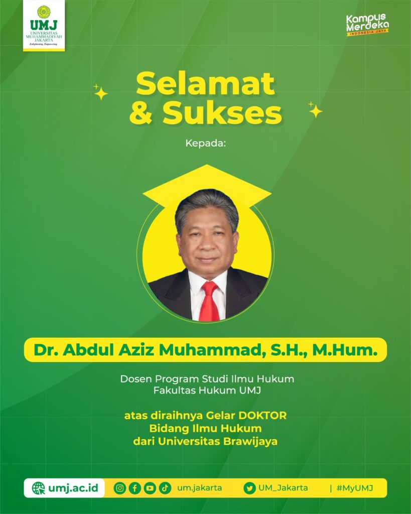 Dr Abdul Aziz Muhammad, S.H., M.Hum.