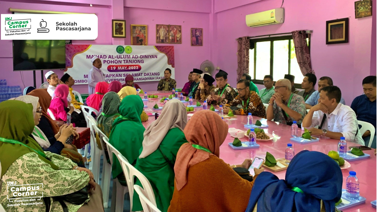 Kunjungan SPS UMJ disambut hangat oleh Ma’had Ulum ad-Diniyah Pohon Tanjong, Sabtu (19/05/2023).