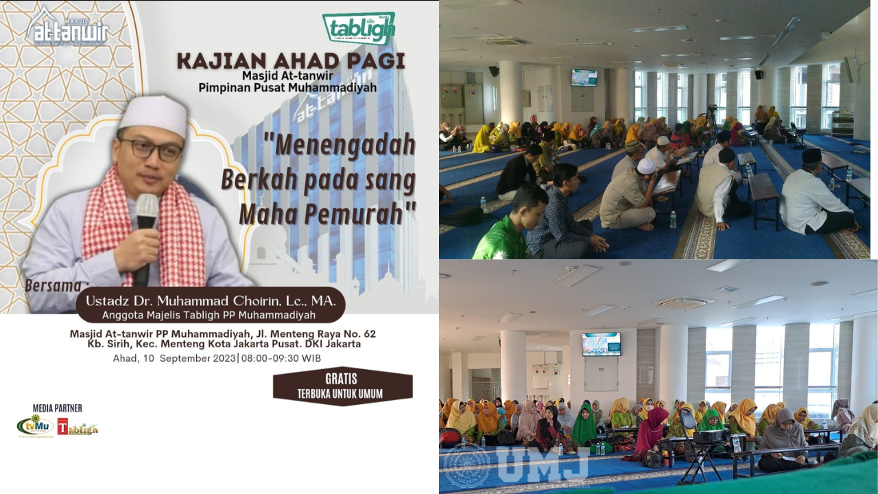 Kajian rutin PP Muhammadiyah di Masjid At-Tanwir Kantor Pimpinan Pusat Muhammadiyah (10/9/2023).