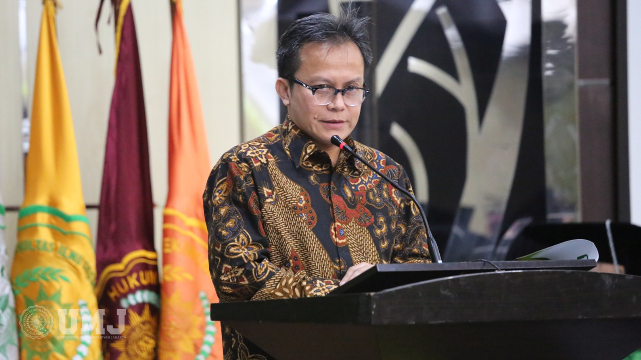 Kepala LLDIKTI Wilayah III, Prof. Dr. Toni Toharudin, S.Si., M.Sc., pada Pengukuhan Guru Besar Universitas Muhammadiyah Jakarta, di Auditorium dr. Syafri Guricci Fakultas Kedokteran dan Kesehatan (FKK) UMJ, Selasa, 926/09/2023).