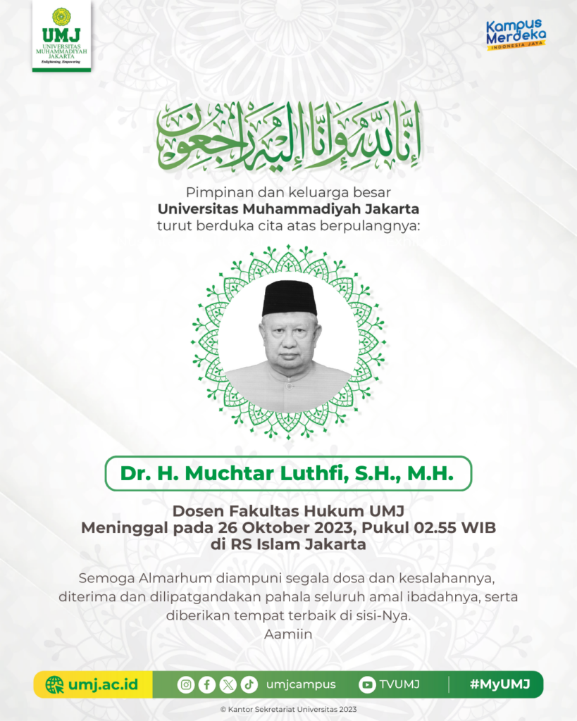 Dr. H. Muchtar Luthfi, S.H., M.H.