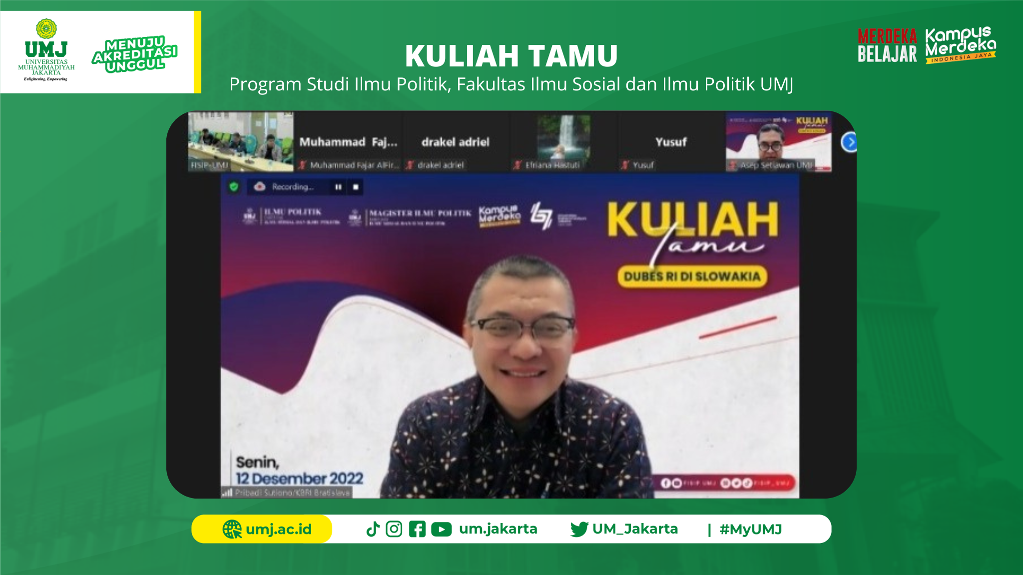 Duta Besar RI di Slowakia Pribadi Sutiono