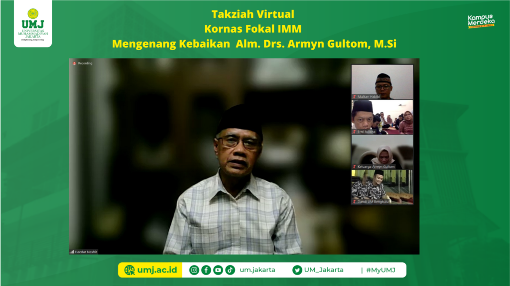 Haedar Nashir Takziah Virtual Alm. Drs. Armyn Gultom, M.Si