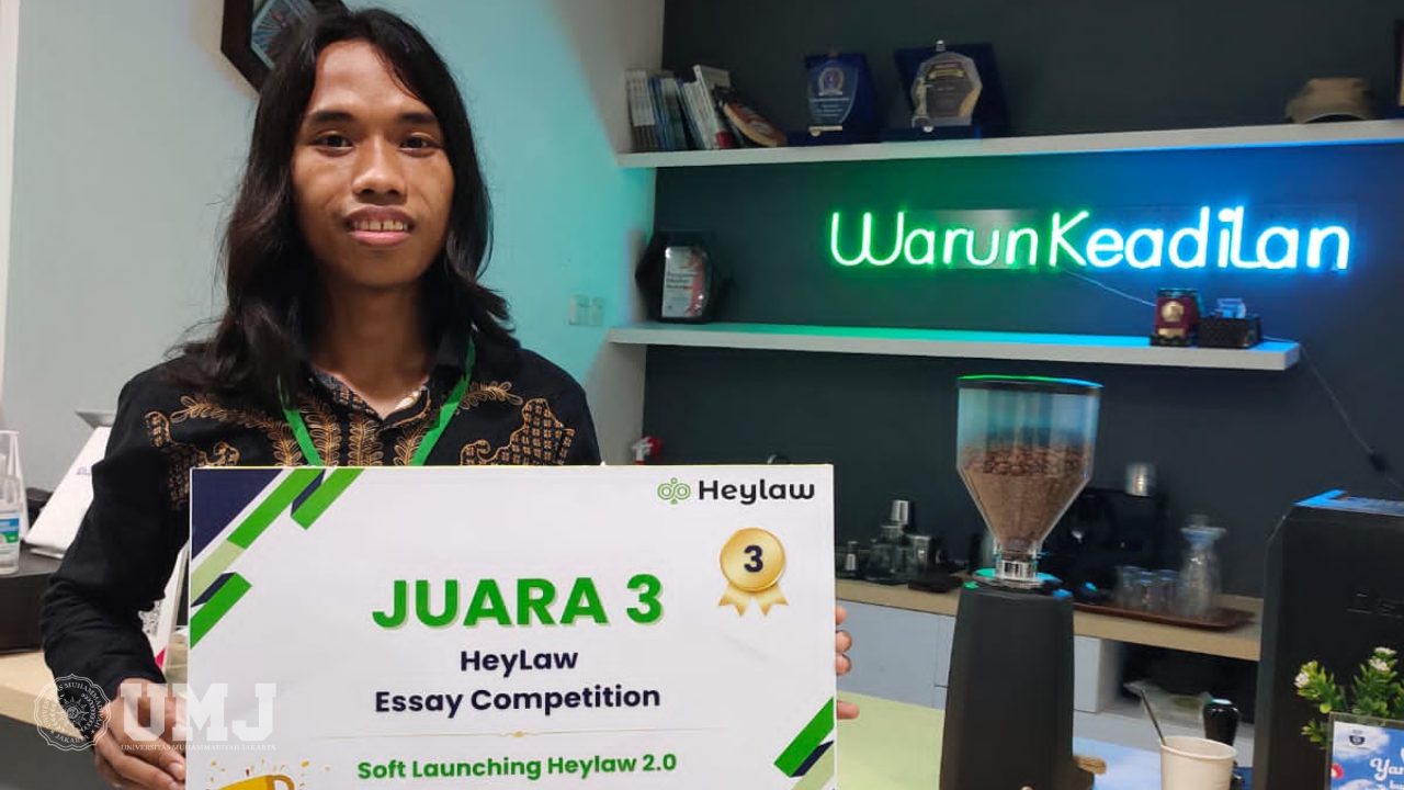 Mansur Mahasiswa Aktif FH UMJ Juara 3 Lomba Menulis Essay