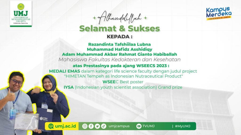 Mahasiswa FKK UMJ Raih Medali Emas Kompetisi Sains Internasional