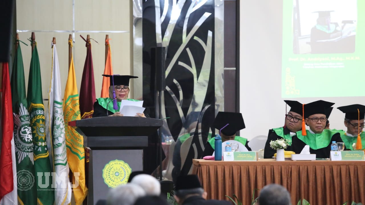 Pengukuhan guru besar UMJ Prof andriyani
