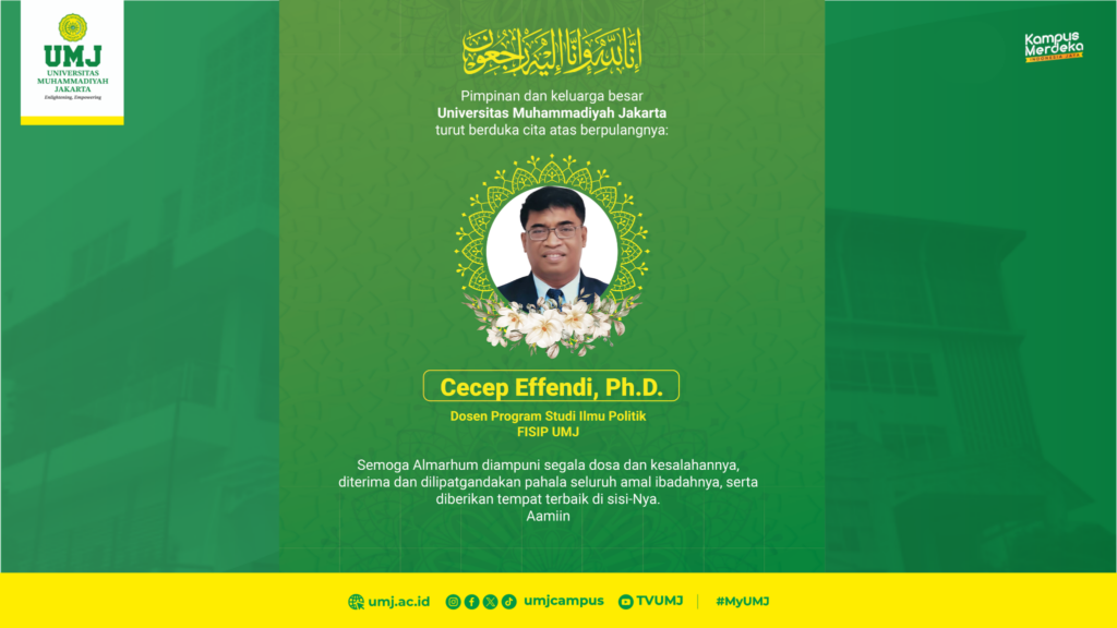 Berpulangnya Cecep Effendi, Dosen Senior FISIP UMJ