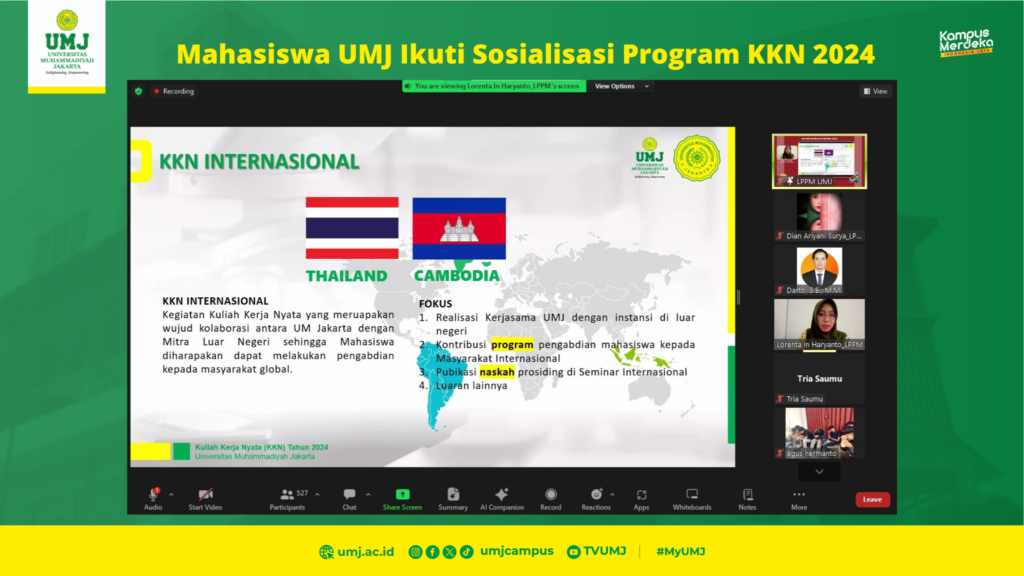 Mahasiswa UMJ Ikuti Sosialisasi Skema KKN UMJ 2024
