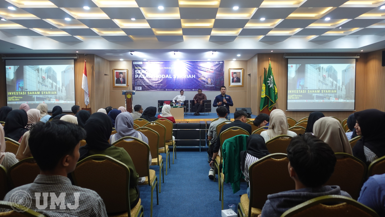 Mahasiswa UMJ mengikuti kegiatan Pasar Modal Syariah bersama Bursa Efek Indonesia