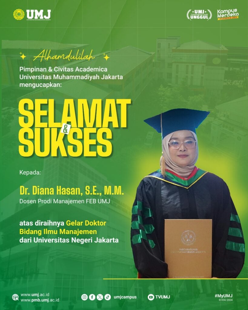 Gelar Doktor Dr. Diana Hasan, SE, M.M