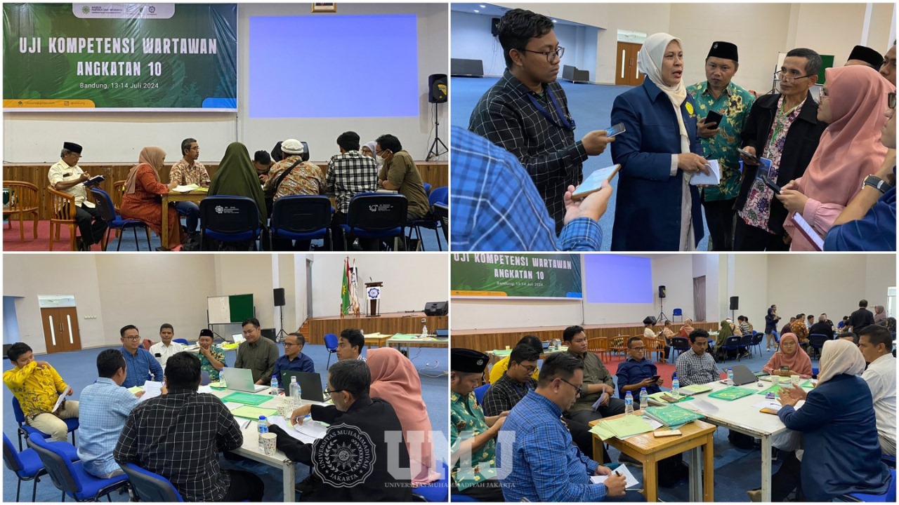 Peserta UKW saat ujian kompetensi di Auditorium KH. Ahmad Dahlan UMB, Sabtu (14/07/2024). (Foto: Dok.LUKW UMJ)