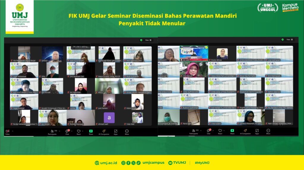 FIK UMJ Gelar Seminar Diseminasi Bahas Perawatan Mandiri Penyakit Tidak Menular
