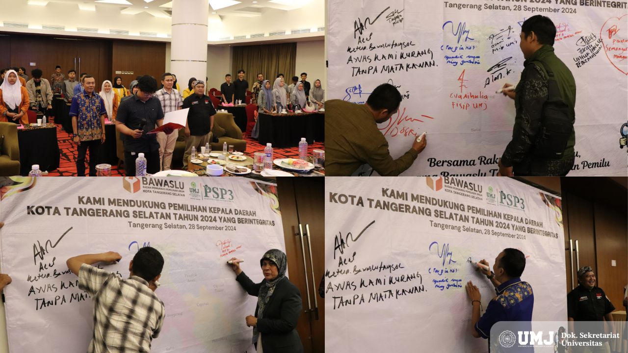 PSP3 UMJ Deklarasi Dukung Pilkada 2024 Berintegritas