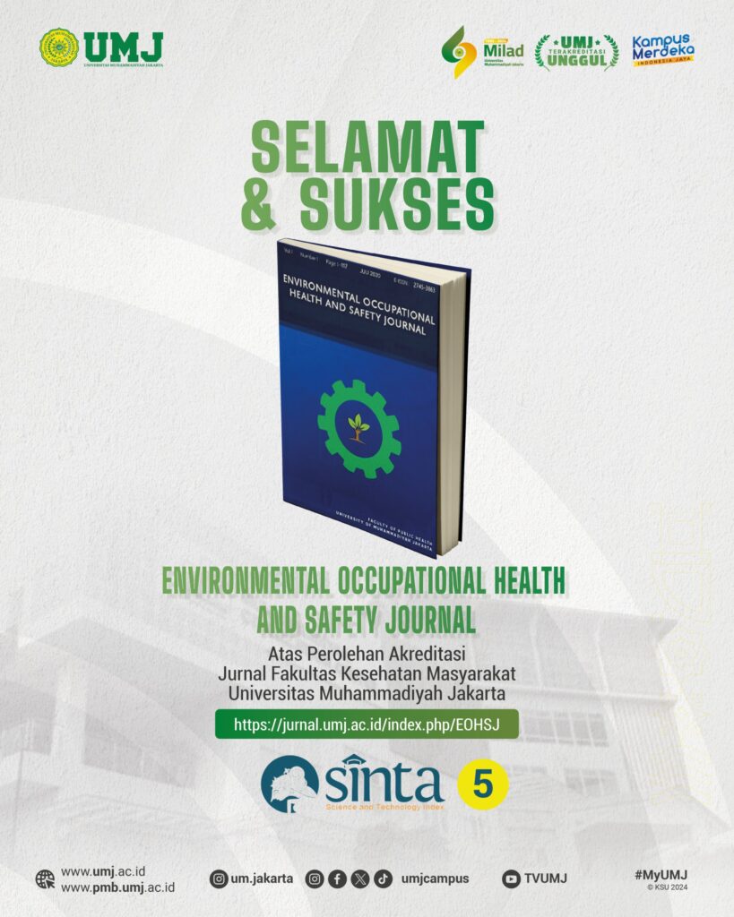 Jurnal EOHSJ FKM UMJ Resmi Mendapatkan Akreditasi SINTA Peringkat 5