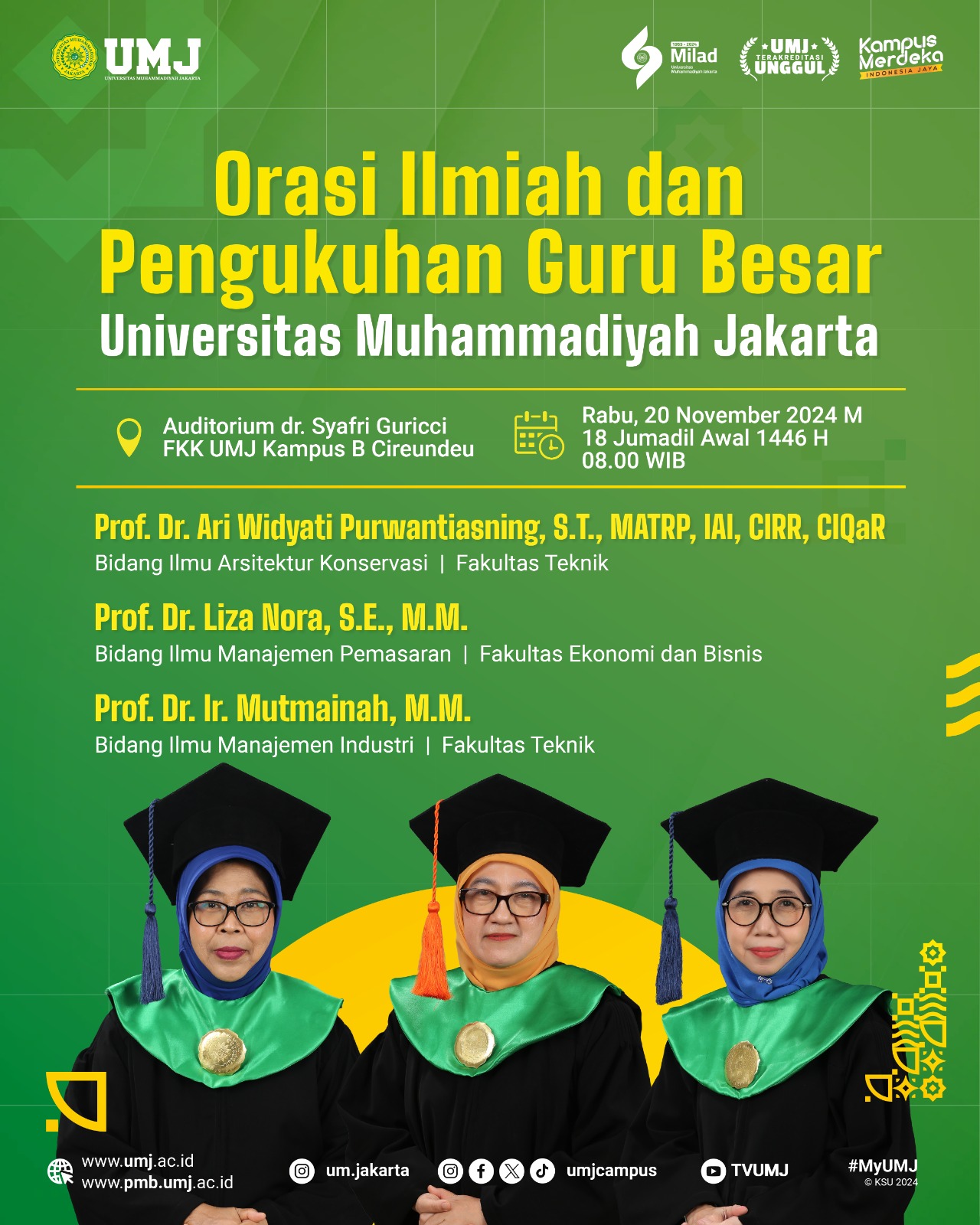 Orasi Ilmiah dan Pengukuhan Guru Besar Nov24