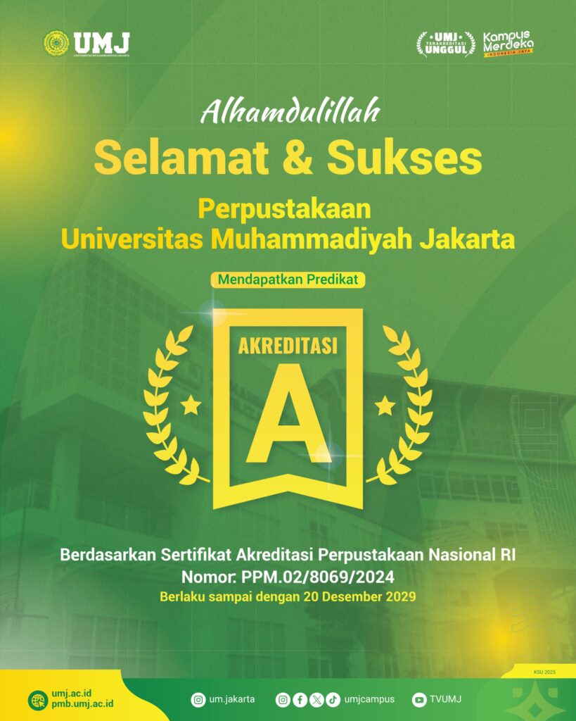 Perpustakaan UMJ mendapat peringkat akreditasi A