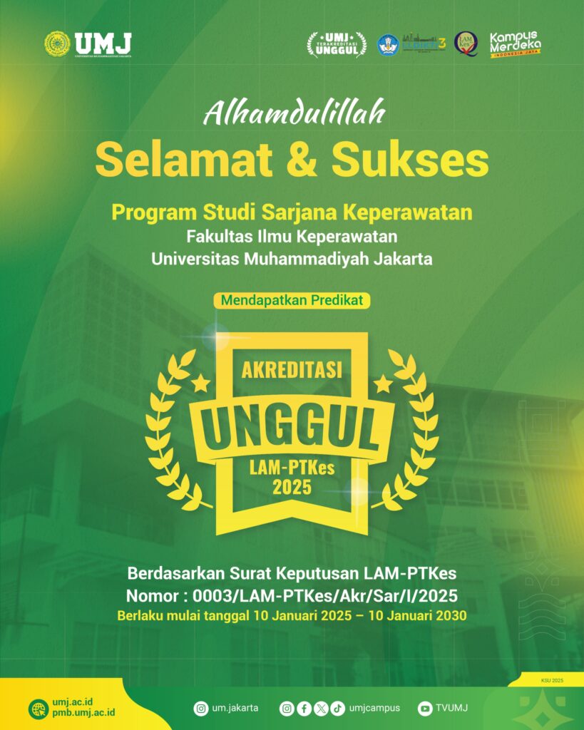 Prodi Sarjana Keperawatan FIK UMJ meraih predikat akreditasi unggul