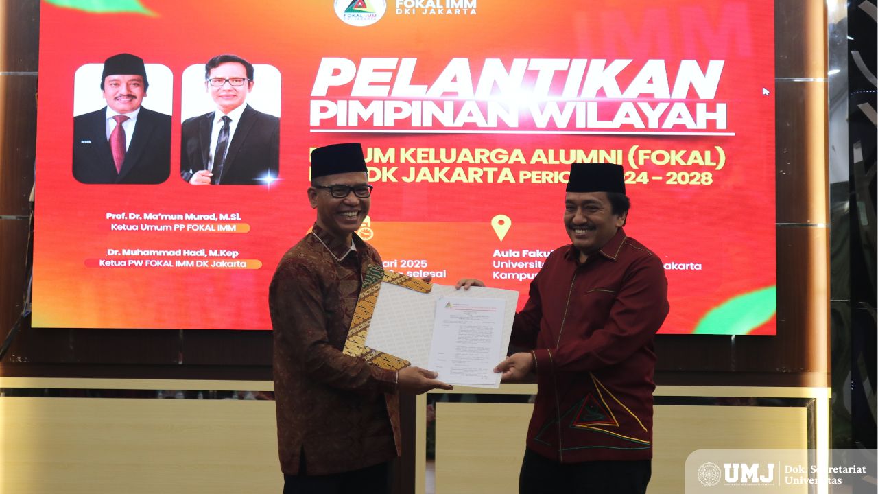 Warek I UMJ Dilantik Sebagai Ketua PW FOKAL IMM DK Jakarta
