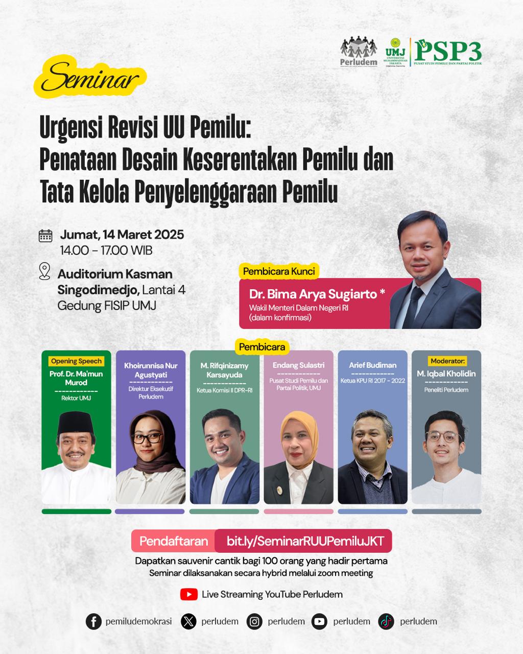 Urgensi Revisi UU Pemilu -Penataan Desain Keserentakan Pemilu dan Tata Kelola PenyeIenggaraan Pemilu