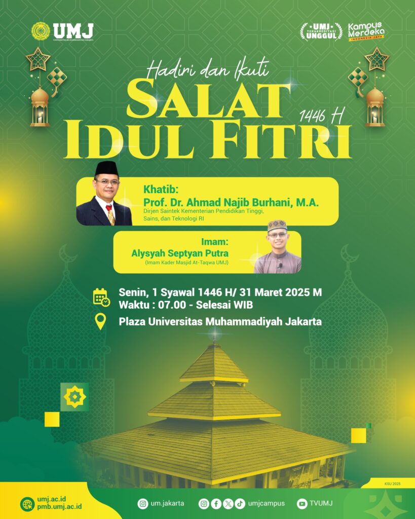 salat idul fitri 1446 h di plaza UMJ