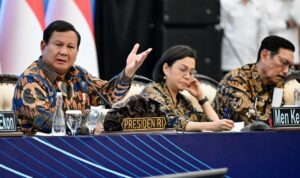 Presiden Prabowo sedang memberikan pernyataan tentang tarif Impor dari Presiden AS (foto ini diambil dari https://sinpo.id)