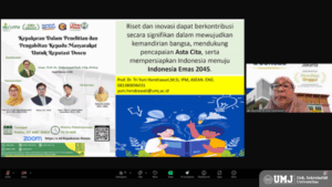 Ketua LPPM UMJ Ajak Dosen Optimalkan Skor SINTA Lewat Penelitian dan Pengabdian