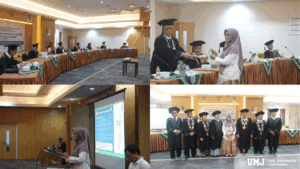 Rangkaian kegiatan Sidang Terbuka Promosi Doktor ke 81 atas nama Tri Asihati Ratna Hapsari di Aula FKM UMJ, Senin (30/06/2025). (Foto: KSU/Alwi)