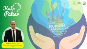 Akademisi UMJ, Ali Noer Zaman, MA., menyoroti pentingnya memastikan anak-anak tidak tertinggal dalam perjuangan melawan praktik perdagangan manusia, dalam rangka memperingati Hari Anti Perdagangan Manusia Sedunia