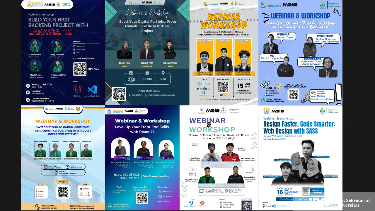 Wujudkan Kampus Berdampak, 30 Mahasiswa FT UMJ Akhiri MSIB Lewat Webinar dan Workshop