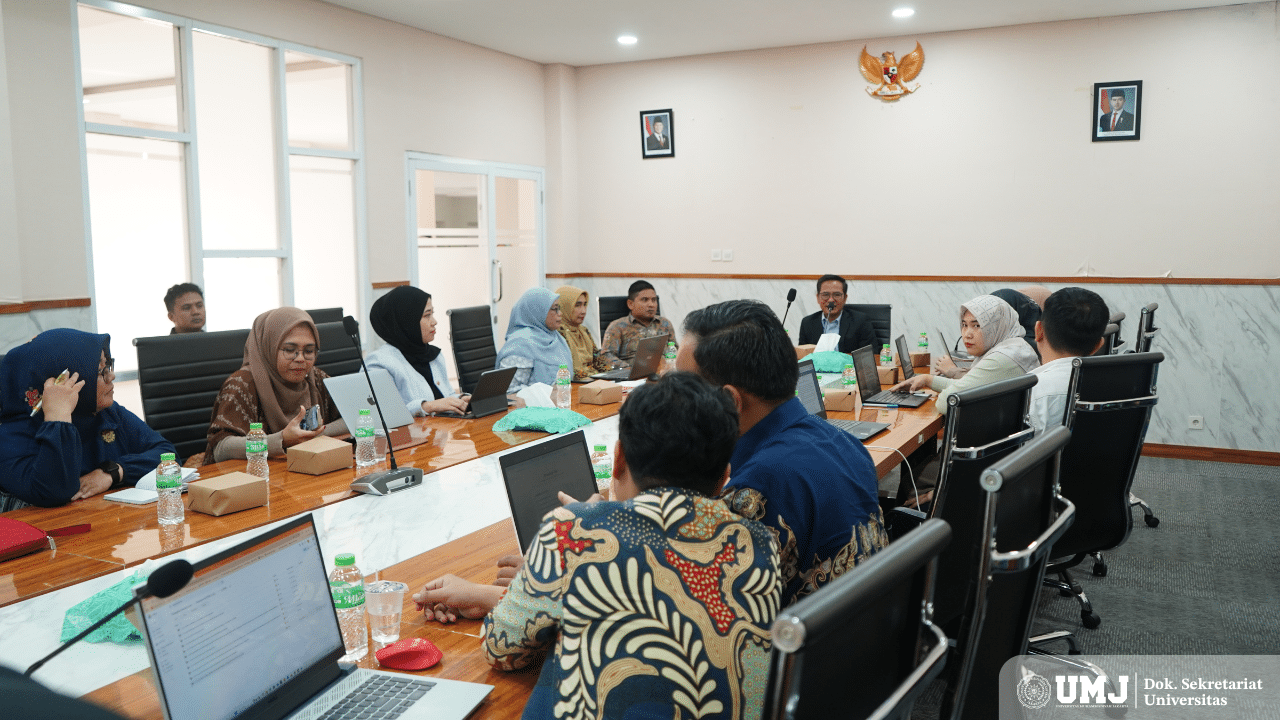 Kunjungan Monitoring dan Evaluasi LLDIKTI Wilayah III DKI Jakarta di Gedung Civilization Ruang Rapat Lt. 3 UMJ, Kamis (03/07/2025). (Foto: KSU/Feri)