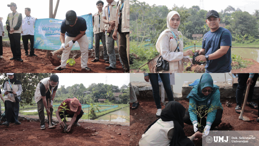 Rangkaian kegiatan penanaman 100 bibit pohon di Desa Babakan Ciseeng Bogor, Rabu (13/08/2025). (Foto: Dok. Pribadi)