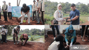 Rangkaian kegiatan penanaman 100 bibit pohon di Desa Babakan Ciseeng Bogor, Rabu (13/08/2025). (Foto: Dok. Pribadi)