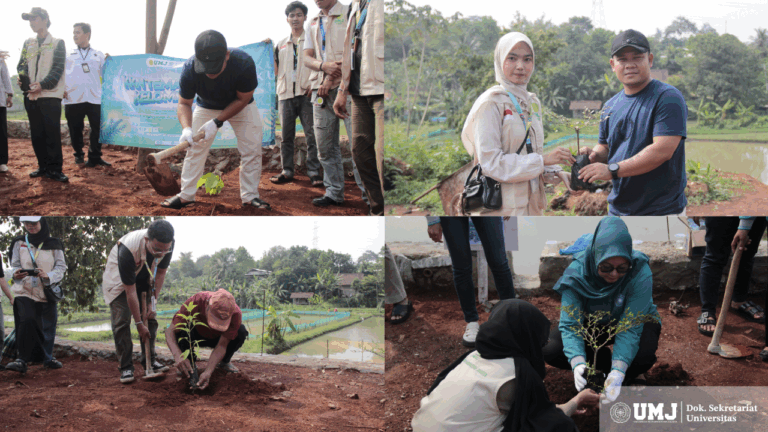 Rangkaian kegiatan penanaman 100 bibit pohon di Desa Babakan Ciseeng Bogor, Rabu (13/08/2025). (Foto: Dok. Pribadi)