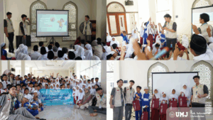 Rangkaian kegiatan edukasi anti bullying yang dilakukan oleh kelompok 37 KKN Tematik UMJ di SD-IT An-Nur Desa Babakan Ciseeng Bogor, Selasa (12/08/2025). (Foto: Dok. Pribadi)