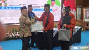 Wakil Rektor IV UMJ, Dr. Septa Candra, S.H., M.H., hadir sebagai keynote speaker dalam acara Pra Rapat Kerja Organisasi Daerah (ORDA) Ikatan Cendekiawan Muslim Indonesia (ICMI) Jakarta Utara periode 2025-2030. (Foto: KSU/Dok. pribadi)