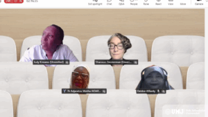 Dosen FISIP UMJ, Dr. Debbie Affianty, M.Si., saat menjadi pembicara pada webinar internasional yang diselenggarakan oleh UN Office of Counter-terrorism (kantor PBB untuk penanggulangan terorisme) secara daring, pada Kamis (11/09/2025) waktu New York (Foto : Dok. Pribadi)