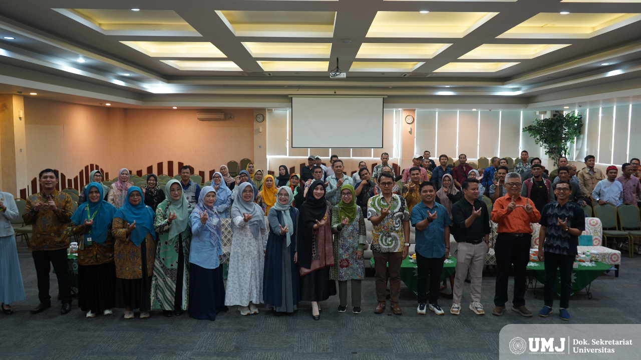 Workshop pasca pensiun dan pelepasan purna tugas bagi tenaga pendidik, tenaga kependidikan, dan tenaga penunjang yang diselenggarakan oleh SDI UMJ, di Aula Fakultas Ekonomi dan Bisnis (FEB) lantai 4, Selasa (16/09/2025) (Foto : KSU / Taslim)
