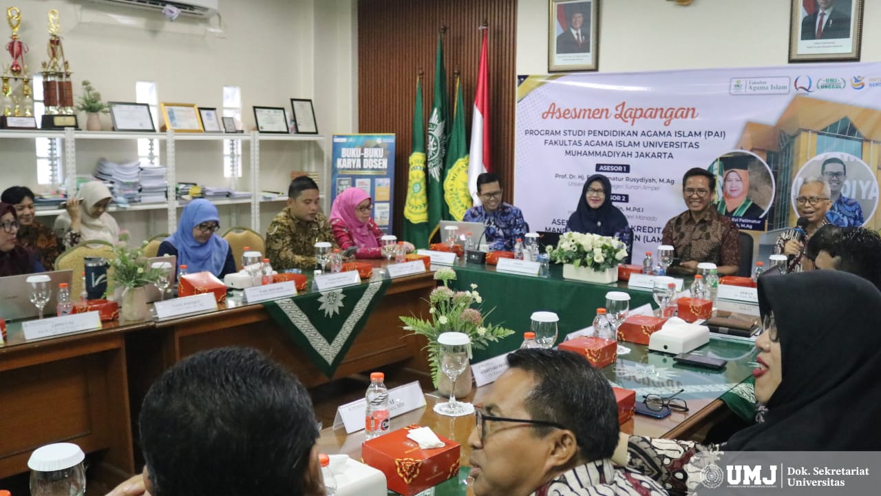 Pembukaan Asesmen Lapangan PAI FAI UMJ di ruang sidang lantai 2 Gedung Perintis FAI UMJ, pada Jum’at (19/08/2025). (Foto: KSU/Fahri)