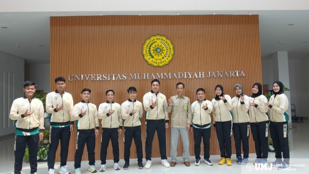 pelepasan delegasi atlet UMJ yang akan berlaga pada Pekan Olahraga Mahasiswa Nasional (POMNAS) XIX di Jawa Tengah, 19–27 September 2025. (Foto: KSU)