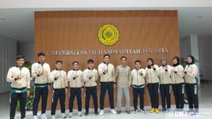 pelepasan delegasi atlet UMJ yang akan berlaga pada Pekan Olahraga Mahasiswa Nasional (POMNAS) XIX di Jawa Tengah, 19–27 September 2025. (Foto: KSU)